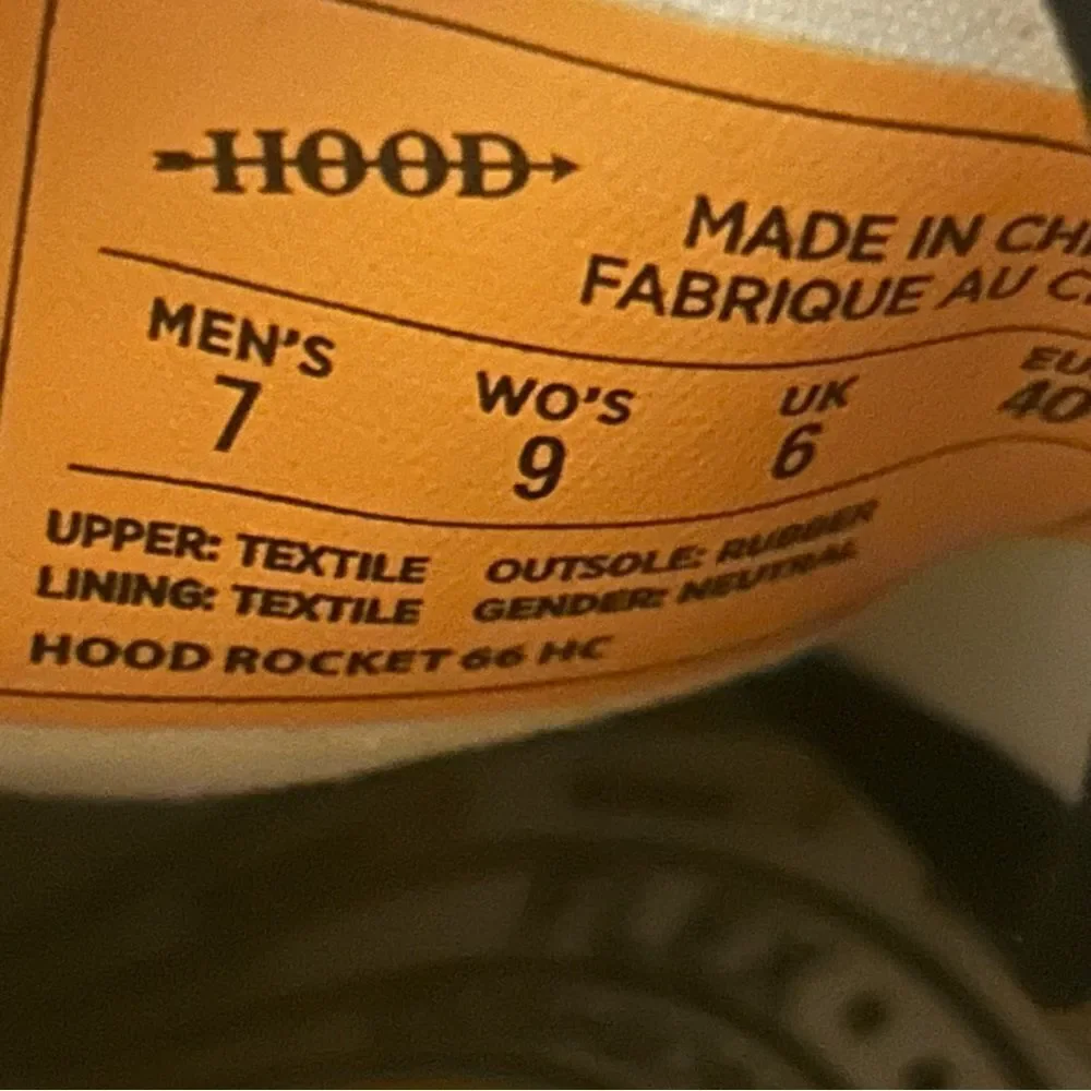 NEW Hood Rocket 66 HC Shoes Lace Up Sneakers Black Size Womens 9 Mens 7